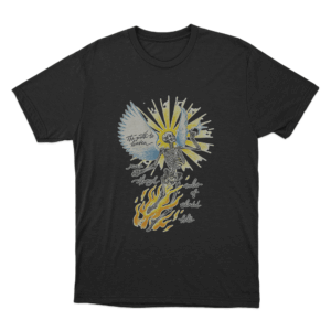 Angel Skeleton T Shirt Black