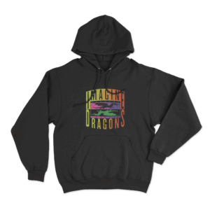 Colorful Stacked Logo Hoodie Black 3
