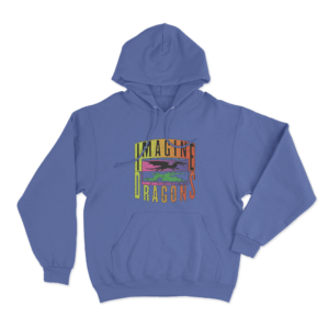 Colorful Stacked Logo Hoodie Blue 3