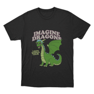 Playful Dragon T Shirt Black