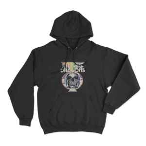 Psychedelic Skull Hoodie Black