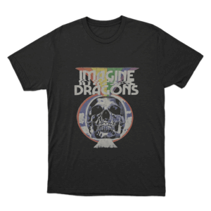 Psychedelic Skull T Shirt Black