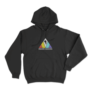 Rainbow Triangle Logo Hoodie Black