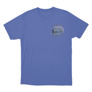 Retro Boombox T Shirt Blue