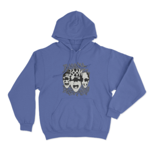 Screaming Faces Hoodie Blue