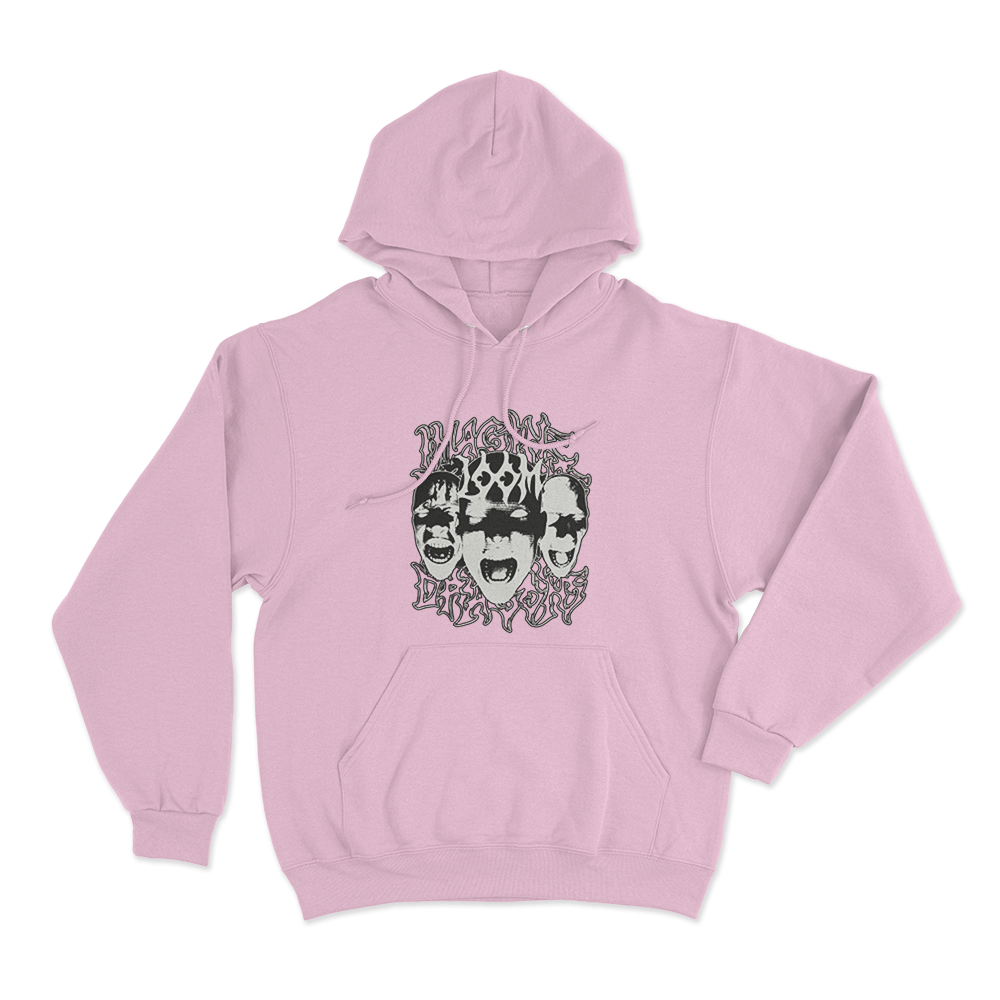 Screaming Faces Hoodie Pink Screaming Faces Hoodie Pink