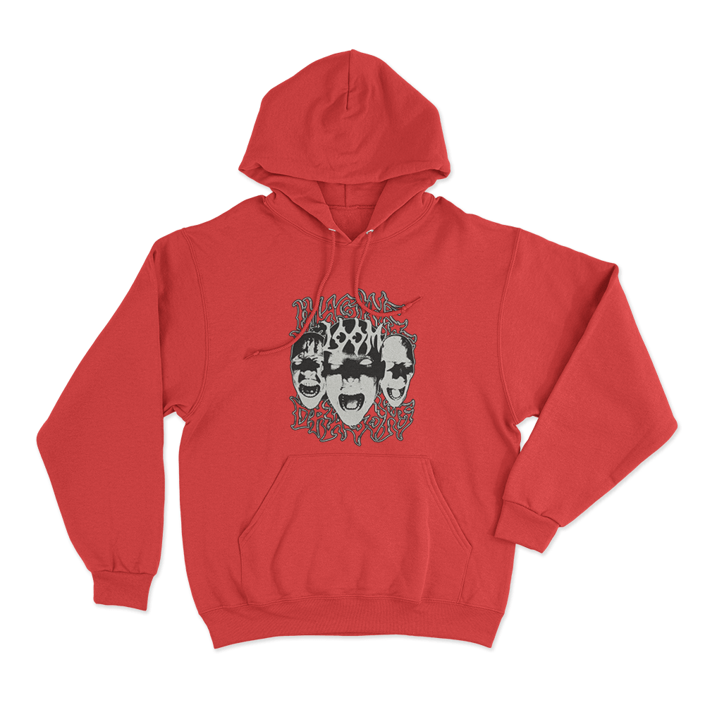 Screaming Faces Hoodie Red Screaming Faces Hoodie Red