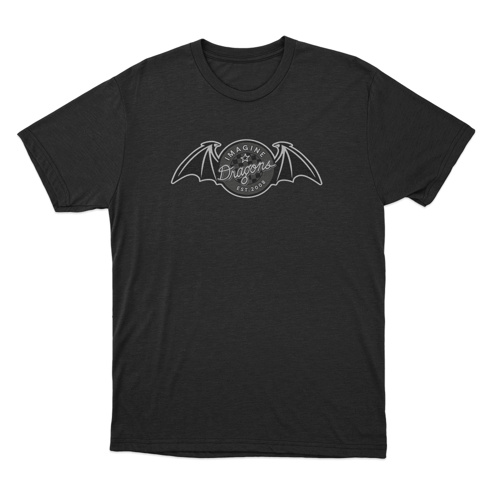 Vintage Bat Badge T Shirt Black Vintage Bat Badge T Shirt Black