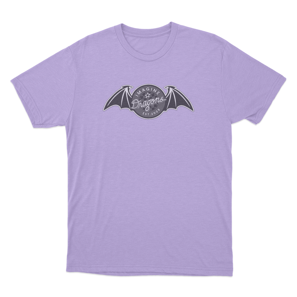 Vintage Bat Badge T Shirt Purple Vintage Bat Badge T Shirt Purple